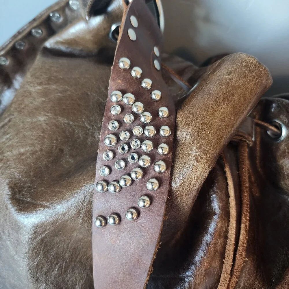 Vintage Large Leather Hobo "EUC" - Picture 9 of 16